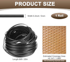 M METERXITY 1-Pack Wicker Repair Kit, 5mm x 66ft/20m Plastic Flat Rattan - Image 3