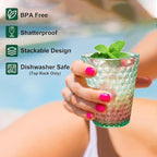 Lily's Home Unbreakable Premium Drinking Glasses Set of 4, Plastic Cups - Image 5
