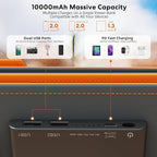 SOLUPUP 10000mah Solar Charger Power Bank, 30W Foldable Portable Solar Panel - Image 4