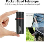 Mini Monocular Telescope with Phone Adapter, 25X Magnification Portable Single - Image 3