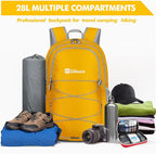 ZOMAKE Lightweight Packable Backpack 28L, Foldable Backpacks Water Resistant - Image 3