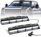 HLauto 6Z4J Emergency Dash Strobe Lights: 2x16.8 inch White Safety Lights by HLauto