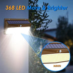 2 Pack 368 LED Solar Lights Outdoor Motion Sensor, Solar Fence Light - Image 5