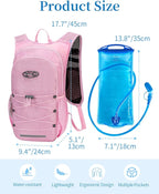 Hydration Backpack with 2L Water Bladder, Hiking Water Backpack - Image 2