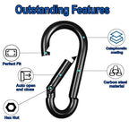40PCS M6 Heavy Duty Carabiner Clip, 2.36Inch Snap Hook Quick Link Small - Image 3