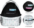 Wamika Coastal Anchor Kids Backpack Nautical Theme Starfish Shell Ocean School - Image 3