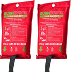 2-Pack Emergency Fire Blanket by BurnBusterFireSafetyGear