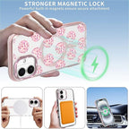 Case for iPhone 16, Disco Balls Pink Phone Case Design，for Women Girls Magnetic - Image 3