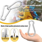 EPHECH 30PCS 4" Heavy Duty Spring Snap Hook, M10 3/8" Galvanized Steel - Image 4