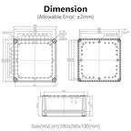 LeMotech Waterproof Dustproof IP67 Junction Box DIY Case Enclosure Gray 11 x 11 - Image 6