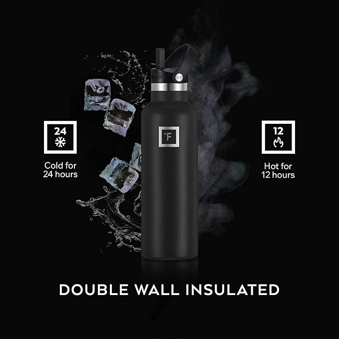 IRON °FLASK Camping & Hiking Hydration Flask - 32 oz Dark Night - Image 4