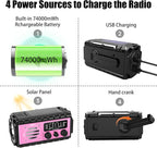 74000mWh Emergency Radio with NOAA Weather, Portable Hand Crank SW/AM/FM - Image 7