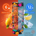 Firmiso 20 oz Tumbler｜Skinny Insulated Travel Mug｜Sombrero Skull Floral - Image 4