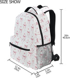 Wamika Pink Bow Girl Backpack Cute Heart Bowknot Ribbon School Backpack Kid - Image 2
