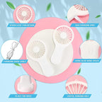 Woanger 12 Pcs Mini Handheld Fan Bulk 3 Speed USB Electric Battery Operated - Image 6