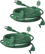 SURAIELEC 2 Pack 25 FT Outdoor Extension Cord by SURAIELEC