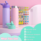 baab 18oz Kids Water Bottle, Insulated Water Bottle - Image 7