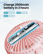 Gaiatop Portable Clip on Fan Battery Operated, Small Powerful 3 Speed Quiet - Image 4