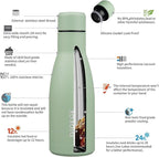 BJPKPK 12oz Water Bottles Stainless Steel Double Wall Vacuum Insulated Small - Image 3