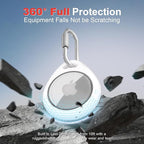 AirTag Holder with 304 Carabiner, 4 Pack IPX8 Waterproof Shockproof PC Hard Case - Image 4