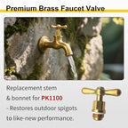 PK1100 Brass Faucet Stem & Bonnet Replacement Kit - Image 4