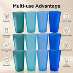 AOYITE 32 oz Reusable Drinking Cups, Unbreakable Large Plastic Tumblers set of - Image 2