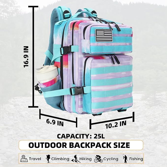 Lovelinks21 25L Tactical Military Backpack Small Travel Backpack - Image 2
