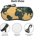 Watercolor Orca Whale Glasses Case Neoprene Portable Zipper Eyeglass Bag - Image 4