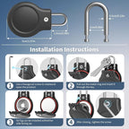 for AirTag Holder with 304 U-Shaped Lock, 4 Pack IPX8 Waterproof PC Hard Case - Image 3
