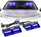 XRIDONSEN 2 in 1 Blue Emergency Dash Strobe Lights Warning Safety Flashing by XRIDONSEN