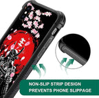 for iPhone Xs Max Case, Sakura Japanese Samurai Pattern Graphic Design Girl Boy - Image 7