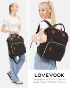 LOVEVOOK Laptop Backpack for Women, 15.6'' Waterproof Nurse Bag Teacher Work - Image 4