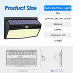 6 Pack 368 LED Solar Motion Sensor Lights Outdoor, Solar Fence Lights - Image 7