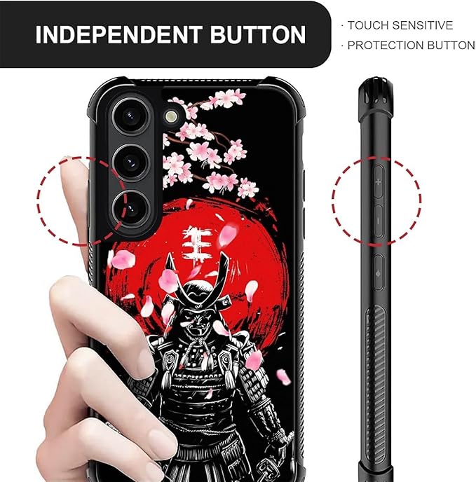 for Samsung Galaxy S23 Plus Case, Sakura Japanese Samurai Pattern Graphic - Image 6