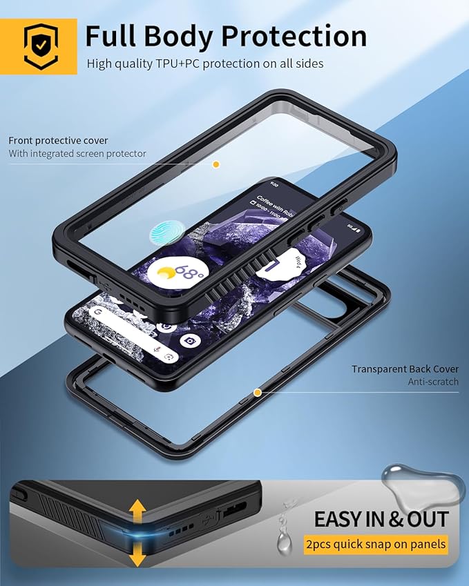 Lanhiem Pixel 8 Case, IP68 Waterproof Dustproof Case - Image 4