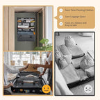 Surblue Hanging Closet Storage Bag Collapsible 3-Shelf Washable Oxford Fabric - Image 4