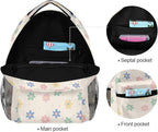 Wamika Daisy Flowers Kids Backpack Floral Orange Chamomile School Backpacks - Image 3