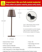 KDG 2 Pack Cordless Table Lamp, Portable LED Desk Lamp, 4000mAh Battery Operated - Image 5