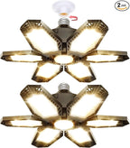 TANBABY 2 Pack LED Garage Lights, 150W Deformable Garage Light Bulb, Total by Tanbaby