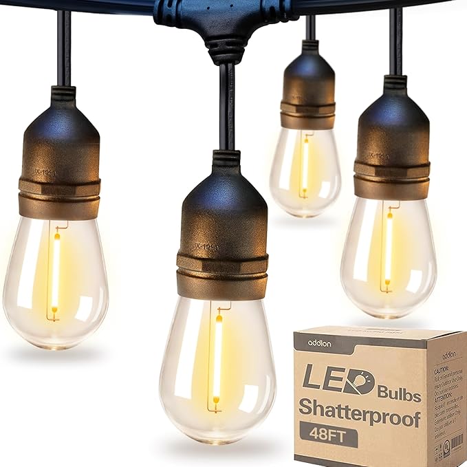 addlon LED Outdoor String Lights 48FT by addlon
