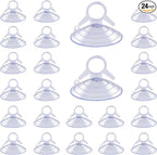 24 PCS Glass Strong Transparent Suction Cups, Windshield Sunshade Dovetail by Unknown