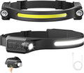 AlpsWolf LED Headlamp Rechargeable, 2 XPE LED and COB LED Head Lamp, Motion by AlpsWolf