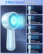 Portable Handheld Fan Personal Small Turbo Hand Fan Powerful, USB Rechargeable - Image 5