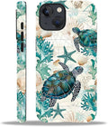 for iPhone 15 Plus Case, HH2 Ocean Sea Turtle Nautical Map Hybrid 2 Layer Hard by Unknown