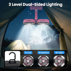 Dual Head Portable Rechargeable Fan 20000mAh Battery Powered Camping Fan - Image 4