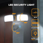 LUTEC 38W 3500 Lumen LED Motion Activated Integrated Dual-Head Floodlight - Image 2