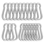 Carabiner, Heavy Duty Galvanized Steel Spring Snap Hook Carabiner Clips by High-PQ