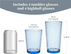 KLIFA- NICE- 14.7 & 20 ounce, Acrylic Tumbler & Highball Drinking Glasses Cups - Image 2