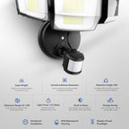 Onforu 90W 10000LM LED Motion Sensor Outdoor Lights, 4-Head Dusk to Dawn - Image 3