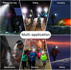 KunHe 40 Pack Headlamp Flashlight Head Lamps led Rechargeable Headlight Motion - Image 6